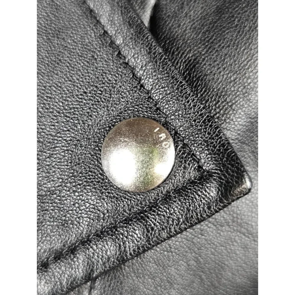 IRO Ashville Black Lambskin Leather Moto Biker Jacket RARE Size US 10 EU 42 - Picture 15 of 15